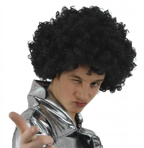 Parrucca afro riccia nera - afro,