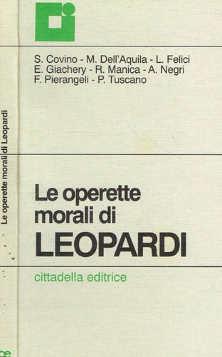 Operette morali di - le,