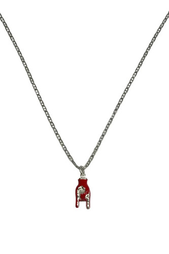 Ciondolo corna argento - argento, 925