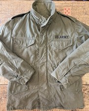 M-65 Giacca Jacket Cold Weather Verde Made Usa Tg S Reg. Vtg Vietnam Era Army