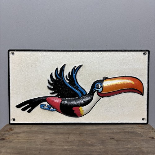 Cast iron guinness toucan sign - cast,
