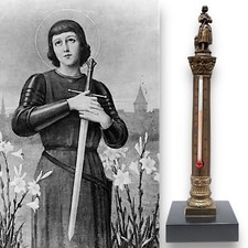 ANTICO TERMOMETRO A COLONNA GIOVANNA D’ARCO GRAND TOUR XIX sec 1800 BRONZO