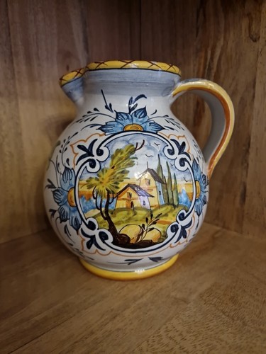 Brocca vaso maiolica dipinta - brocca,