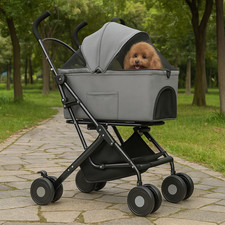 Passeggino Cani e Gatti 2in1 Trasportino Rimovibile Struttura Pieghevole Robusta