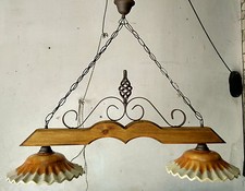 LAMPADARIO BILANCIERE RUSTICO FERRO BATTUTO LEGNO TERRACOTTA AMBIENTI RUSTICI 