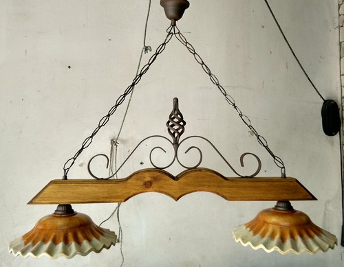 Lampadario bilanciere rustico - lampadario,