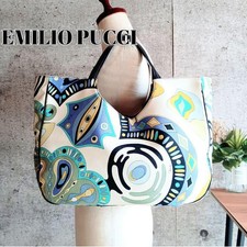 Borsa a tracolla Emilio Pucci tela pelle multicolore stampa all over autentica