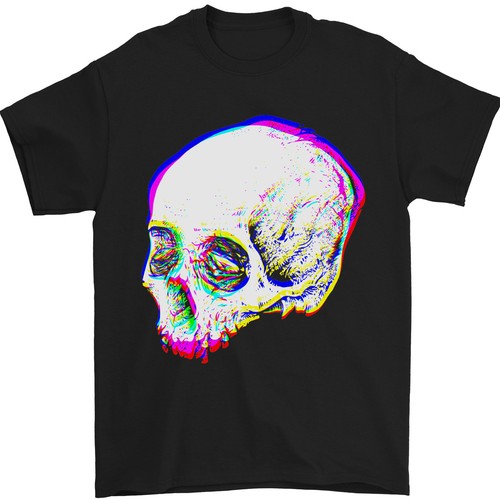 Glitch teschio biker gotico - biker,