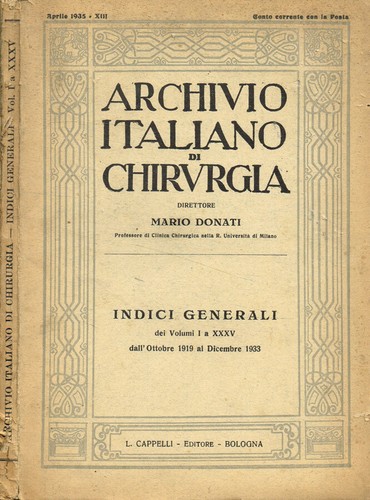Archivio italiano - , di