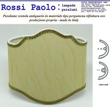 Paralume ventola antiquario in materiale effetto pergamena antica made in Italy