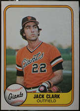 Fleer Baseball Jack Clark 1981