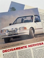 Clipping Ritaglio Articolo 1986 Ford Escort XR3i Cabrio Decisamente nervosa