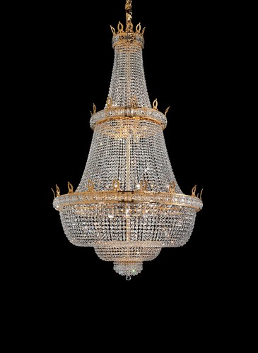 Lampadario lusso ottone - lampadario,