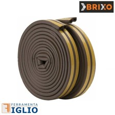 Parafreddo per Porte Finestre Guarnizione Adesiva in gomma 6m Marrone Profilo P