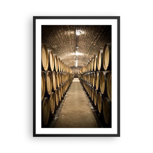 Poster 50x70cm botti - 50x70cm, vino
