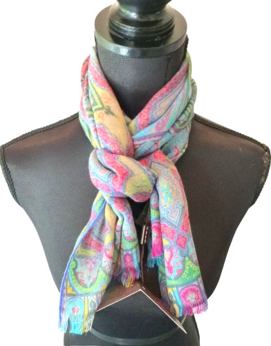 Sciarpa etro blu seta - seta, lana