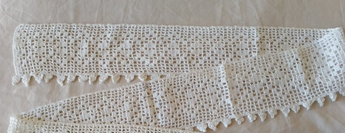 Bordura cotone bianca fatta - cotone,