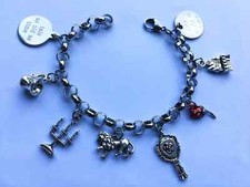 Bracciale la Bella e la Bestia tale as old as time Rosa Rossa incantata acciaio