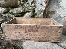 Amaro Valdostano Soda La Piemonte Aosta  Antica Cassa Legno Portabottiglie