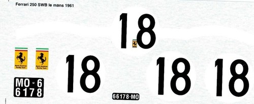 Decal ferrari 250gt swb - decal,