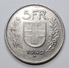 RARE Monnaie Argent, 5 Francs 1949 Berger - SUISSE