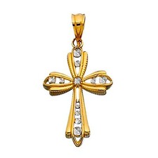 Ciondolo croce in oro 14 kt 2