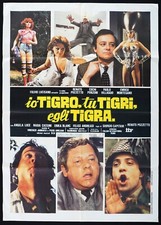 IO TIGRO TU TIGRI EGLI TIGRA POZZETTO VILLAGGIO MONTESANO Manifesto ORIGINALE 2F