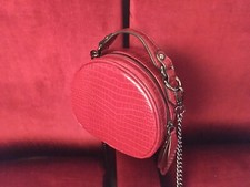 Red crocodile clutch with - clutch,