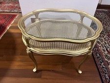 Tavolino in legno laccato oro