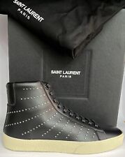 YVES SAINT LAURENT PARIS Sneaker alta in pelle Donna Woman Nero size EU 40 YSL13