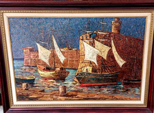 PITTORE GINO TASSINARI -OPERA MUSEALE -  ' LIVORNO PORTO'
