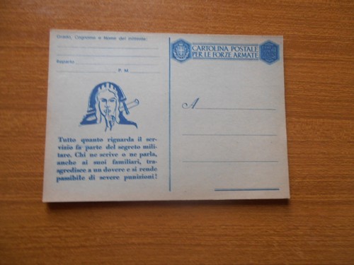 Cartolina postale per forze - cartolina,