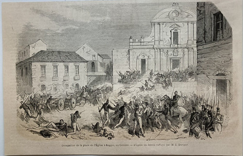 Stampa antica 1860 reggio - stampa,