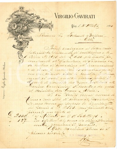 1890 milano virgilio - 1890,