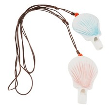  2 fischietti a conchiglia in