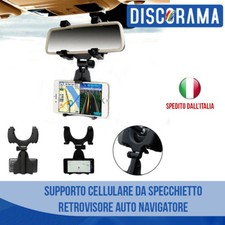 PORTA CELLULARE SUPPORTO DA SPECCHIETTO RETROVISORE AUTO NAVIGATORE SMARTPHONE