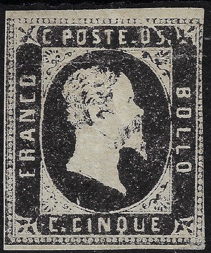 1851 sardegna cent nero - 1851,
