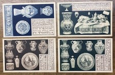 Lotto 4 cartoline pubblicitarie Rimini anni 20 ceramica Molaroni Pesaro