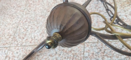 Lampadario ferro battuto stile - ferro,