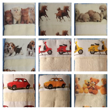 Coppia Asciugamani di Morbida Soffice Spugna 100% Cotone Qualità Varie Stampe