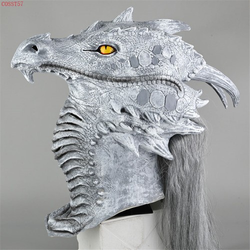 Casco maschera drago - , argento
