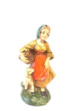 Presepe 10 cm pastore donna