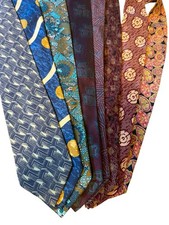 Cravatte collo uomo lotto di 8 firmate Fendi Armani Valentino 100% seta vintage