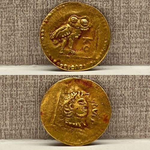 Antica moneta greca attica - moneta,