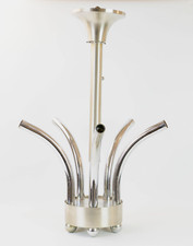 REGGIANI CHANDELIER 6 LIGHTS CHROME  , 1970's italian design