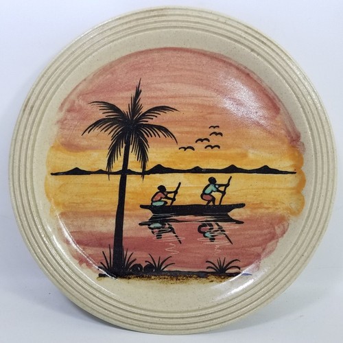 Piatto ceramica dipinto - , 7"
