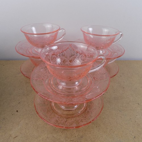 Tazze piattini fostoria - 6, e