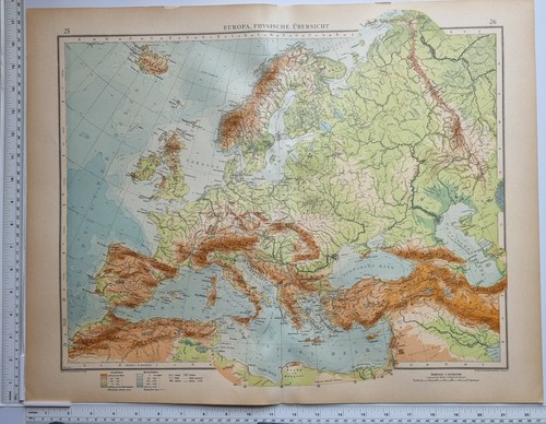 1922 antica mappa europa - 1922,