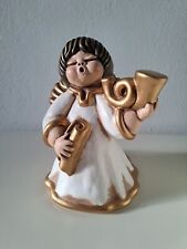 Thun Angelo Nelly con corno e pergamena Bianco Oro misura media 14 Cm