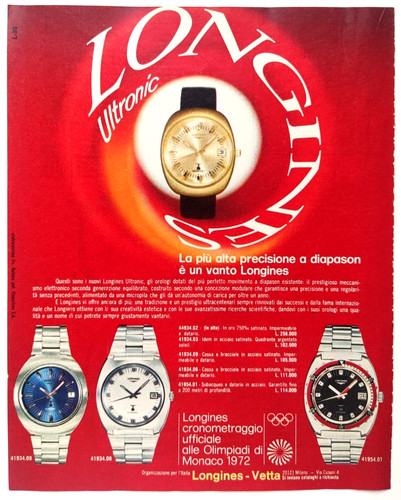 Pubblicita longines ultronic - longines,